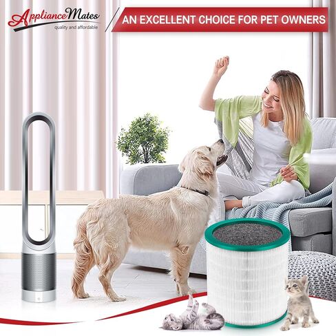 ابلاينس ماتس فلتر هيبا TP01 بديل لفلتر دايسون TP01 TP02 - متوافق مع منقي دايسون تاور بيور كول لينك TP01، TP02، TP03، AM11، BP01، قطعة بديلة # 968126-03 (عبوة من قطعتين) in Kuwait