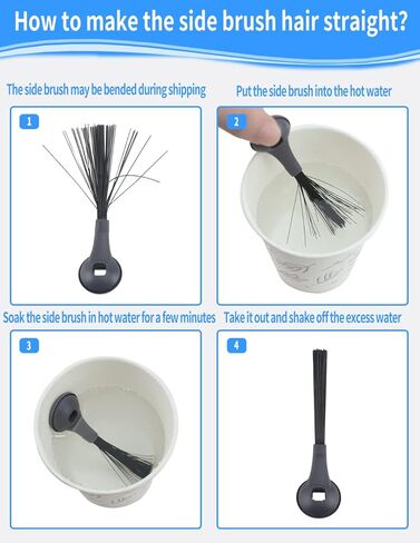 فرشاة جانبية بديلة تناسب القرش AV2501S، AV2501AE، RV2502AE، RV2520AOUS، AV2510AOUS AI Robotic Vacuum، قطع غيار مكنسة Shark Robot الكهربائية، ملحقات القرش، حزمة من 6 in Kuwait