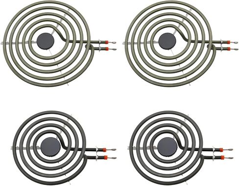 Siwdoy (Pack of 4) MP22YA Electric Range Burner Element Unit Set - 2 pcs MP15YA 6" and 2 pcs MP21YA 8" in Kuwait