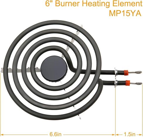 Siwdoy (Pack of 4) MP22YA Electric Range Burner Element Unit Set - 2 pcs MP15YA 6" and 2 pcs MP21YA 8" in Kuwait