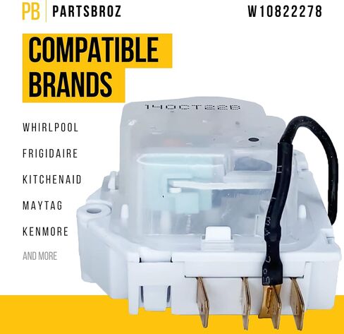 W10822278 مؤقت تذويب الثلاجة ويرلبول AP5985208 PS11723171 جزء الفريزر 106.71184101 ED22PEXHW02 ET8MTKXKQ02 ET22DKXXN ED25UEXHW01 ST14CKXKQ01 KSRF26DTAL00 ED25DQXVN00 ST1 4CKXSQ01 in Saudi Arabia
