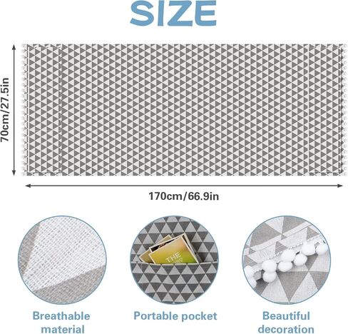 Washer And Dryer Covers for The Top, Fridge Dust Cover Washing Machine Cover With Storage Bags Washing Machine Protector Mat for Home and Kitchen Laundry 27.5 * 67in(Gray, Triangle) in Saudi Arabia