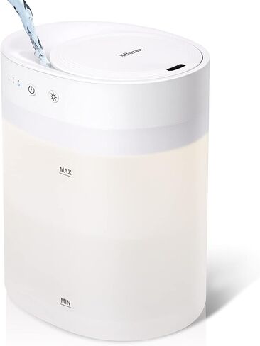 مرطب هواء Xburan Cool Mist لغرفة النوم، مرطب هواء بملء علوي 3.5 لتر وموزع للزيوت العطرية مع إضاءة محيطة، 3 مستويات رذاذ، تشغيل هادئ، مدة 32 ساعة، مرطبات لنباتات الأطفال في الغرف الكبيرة، أبيض in Saudi Arabia
