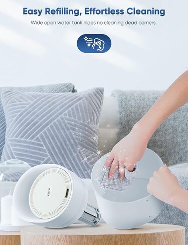 مرطب هواء Xburan Cool Mist لغرفة النوم، مرطب هواء بملء علوي 3.5 لتر وموزع للزيوت العطرية مع إضاءة محيطة، 3 مستويات رذاذ، تشغيل هادئ، مدة 32 ساعة، مرطبات لنباتات الأطفال في الغرف الكبيرة، أبيض in Saudi Arabia
