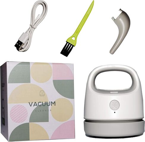 MODERN SOLUTIONS Desktop Vacuum Cleaner with USB Charging & Dual Mode Suction, Mini Vacuum for Dust, Keyboards, Crumbs, Hair, Paper Shavings, Detachable Easy to Clean Design with Nozzle Cleaning Brush in Saudi Arabia