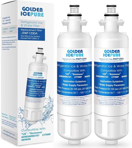 GOLDEN ICEPURE ADQ36006101 Replacement for LG LT700P, 2Pack, 469690, ADQ36006102 LFX31945ST, LFX31925ST, LFX30766S, LFXC24726, LFXS24623, LSFXC2476S, WSL-3, Refrigerator Water Filter in Saudi Arabia