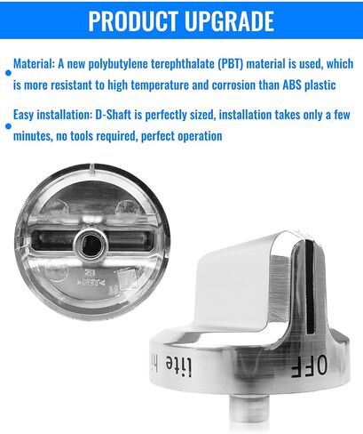 QAGGUM 5304502763 Stove Knob Replacement Kit Fit for Frigidaire Gas Stove Knob DGGF3046RFA DGGF3046RFB DGGF3046RFC Replace PS11724147 AP5984069, Silver Range Burner Control Knob, 5 Pcs in Saudi Arabia