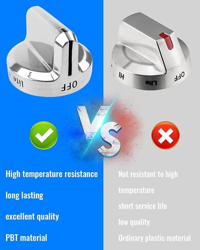 QAGGUM 5304502763 Stove Knob Replacement Kit Fit for Frigidaire Gas Stove Knob DGGF3046RFA DGGF3046RFB DGGF3046RFC Replace PS11724147 AP5984069, Silver Range Burner Control Knob, 5 Pcs in Saudi Arabia