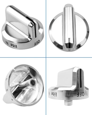 QAGGUM 5304502763 Stove Knob Replacement Kit Fit for Frigidaire Gas Stove Knob DGGF3046RFA DGGF3046RFB DGGF3046RFC Replace PS11724147 AP5984069, Silver Range Burner Control Knob, 5 Pcs in Saudi Arabia