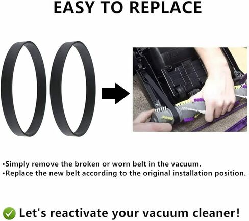 Eagleggo Replacement Vacuum Belt for Bissell Style 7/9/10 P/N 3031120 Commercial Indoor Vacuum Belts, 2 Pack in Saudi Arabia