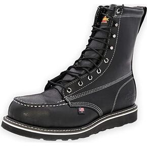 Thorogood American Heritage 8" Steel Toe Work Boots for Men - Full-Grain Leather with Moc Toe, Slip-Resistant Wedge Outsole, and Comfort Insole; EH Rated in Saudi Arabia