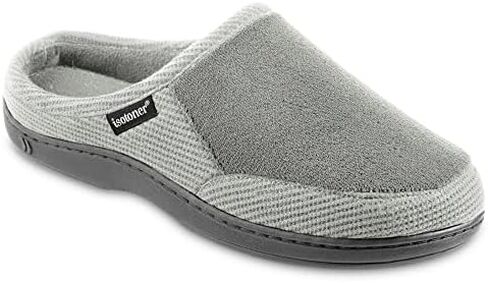 isotoner Men's Microterry and Waffle Travis Slip-on Hoodback Slipper in Saudi Arabia