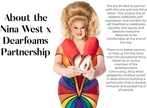 حذاء Dearfoams للكبار من الجنسين من Nina West Stage مع شبشب بمقاسات شاملة in Saudi Arabia