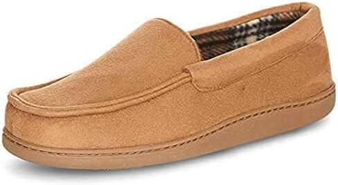 Khombu Men's Slippers Comfy Slip-On Micro Suede with Soft Flannel Lining in Saudi Arabia