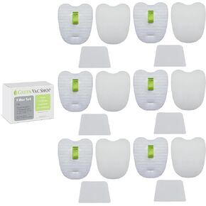 Greenvacshop Shark Rocket Duoclean HV380 ، HV380W ، HV381 ، HV382 ، HV383 ، HV384Q ، UV380 ، ZS360 ، ZS360C ، ZS361C ، ZS362 Filter Aptimated ، 6 FOAM + 6 PoSts. in Kuwait