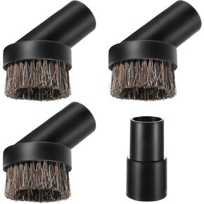 فرشاة مكنسة كهربائية مرفقة بفرشاة غبار مستديرة مع محول خرطوم 1-1/4 إلى 1-3/8 بوصة لمنظف 1.25 بوصة، فرشاة غبار مرفقة بشعيرات ناعمة بديلة (شعر الحصان) in Kuwait