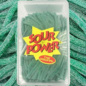 Dorval Sour Power Candy Straws Green Apple 200-Piece Tub - 49.40 oz in Saudi Arabia