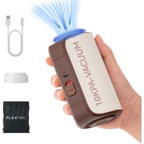 مضخة تفريغ فليكستايلجير 10 كيلو باسكال لمرتبة هوائية ذاتية النفخ، مضخة هواء كهربائية محمولة لأكياس المكنسة الكهربائية للملابس والتخييم، بطارية مضخة تفريغ قابلة لإعادة الشحن USB C in Kuwait