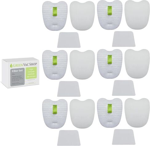 Greenvacshop Shark Rocket Duoclean HV380 ، HV380W ، HV381 ، HV382 ، HV383 ، HV384Q ، UV380 ، ZS360 ، ZS360C ، ZS361C ، ZS362 Filter Aptimated ، 6 FOAM + 6 PoSts. in Kuwait