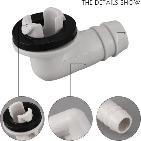 Spacesea Conditioner Ac Drain Hose Connector Elbow Fitting with Rubber Ring for Mini-Split Units and Window Ac Unit 3/5 Inch(15Mm) in Saudi Arabia