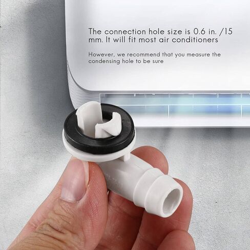 Spacesea Conditioner Ac Drain Hose Connector Elbow Fitting with Rubber Ring for Mini-Split Units and Window Ac Unit 3/5 Inch(15Mm) in Saudi Arabia