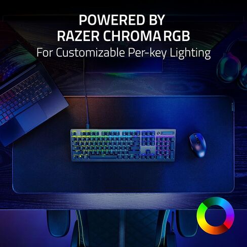 Razer DeathStalker V2 Pro Wireless Gaming Keyboard: Low-Profile Optical Switches - Clicky Purple - HyperSpeed Wireless & Bluetooth 5.0 - Up to 200 Hrs - Ultra-Durable Coated Keycaps - Chroma RGB in Saudi Arabia