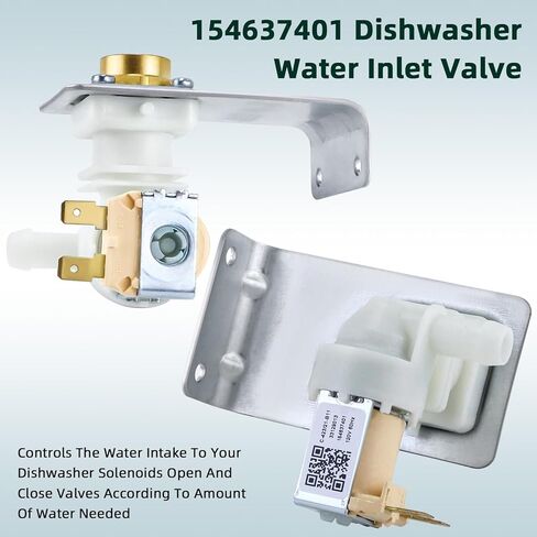 154637401 Water Inlet Valve by AMI PARTS Fit for Frigi-daire ken-more Cro-sley Dishwasher Directly Replaces 154219601 154219602 154359801 154373303 154445901 AP4321824 EA1990907 EAP1990907 PD00000121 in Saudi Arabia
