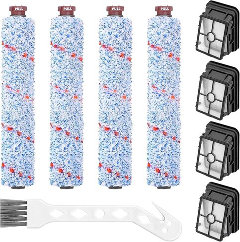 قطع غيار FOSSO 1866 للمكنسة الكهربائية Bissell CrossWave 2306 1785 Series، قارنها بالجزء رقم 1608683، 1608684، تتضمن 4 بكرات فرشاة متعددة الأسطح 1868 CrossWave. in Kuwait