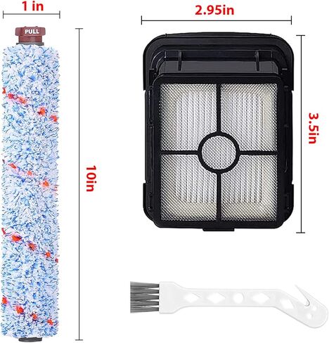 قطع غيار FOSSO 1866 للمكنسة الكهربائية Bissell CrossWave 2306 1785 Series، قارنها بالجزء رقم 1608683، 1608684، تتضمن 4 بكرات فرشاة متعددة الأسطح 1868 CrossWave. in Kuwait