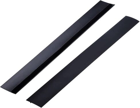 غطاء فجوة مضادة لموقد السيليكون من WFAUIBR (عبوة من قطعتين)، حشو فجوة الموقد، سدادات تسرب بين العدادات، غطاء فجوة مضادة لموقد المطبخ، مناسب للفجوة بين الموقد والعداد، (21 بوصة، أسود) in Kuwait