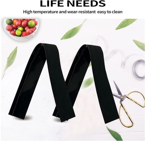 غطاء فجوة مضادة لموقد السيليكون من WFAUIBR (عبوة من قطعتين)، حشو فجوة الموقد، سدادات تسرب بين العدادات، غطاء فجوة مضادة لموقد المطبخ، مناسب للفجوة بين الموقد والعداد، (21 بوصة، أسود) in Kuwait