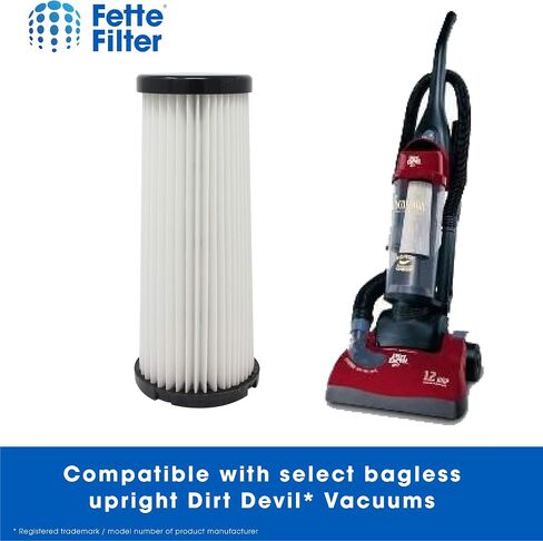 فلتر Fette - فلتر HEPA للمكنسة الكهربائية متوافق مع Dirt Devil F1 (F-1) قارنه بالجزء رقم 3JC0280000، 3-JC0280-000 و2JC0280000، 2-JC0280-000 (عبوة من 3 قطع) in Saudi Arabia