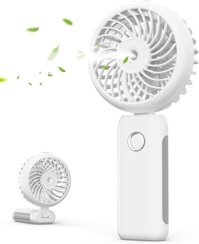 Portable Handheld Misting Fan, 4000mAh USB Rechargeable Personal Mister Foldable Fan Battery Operated Spray Water Mist Fan Makeup Small Face Steamer for Travel Outdoors Office blue in Saudi Arabia