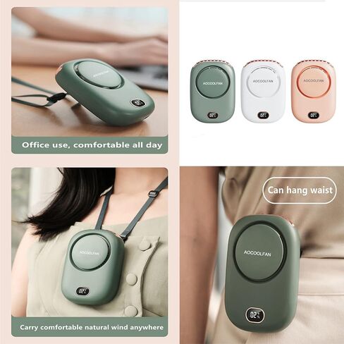 Portable Neck Fan, Handheld Mini Fan Small Personal Fan, Hand Held Fan USB Rechargeable Eyelash Fan for Kids Girls Boys Woman Man Home Outdoor Travel (Black) in Saudi Arabia