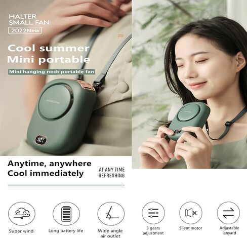 Portable Neck Fan, Handheld Mini Fan Small Personal Fan, Hand Held Fan USB Rechargeable Eyelash Fan for Kids Girls Boys Woman Man Home Outdoor Travel (Black) in Saudi Arabia