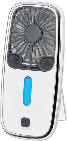 مبرد الهواء الشخصي Arctic Air Pocket Chill من Ontel - قوي 3 سرعات، خفيف الوزن، محمول، لاسلكي، مروحة تبريد شخصية قابلة لإعادة الشحن مع مسند مدمج in Saudi Arabia