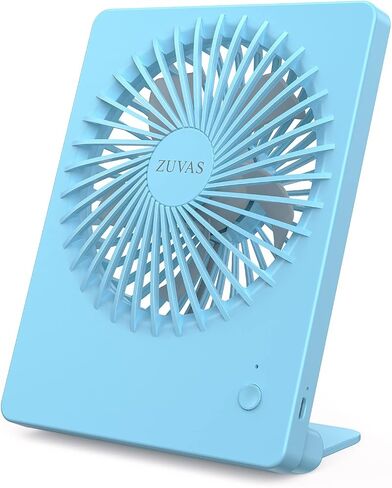 Zuvas Desk Fan Battery Operated Rechargeable 180°Tilt Folding Personal Ultra Quiet Small Portable Fan Beige in Kuwait