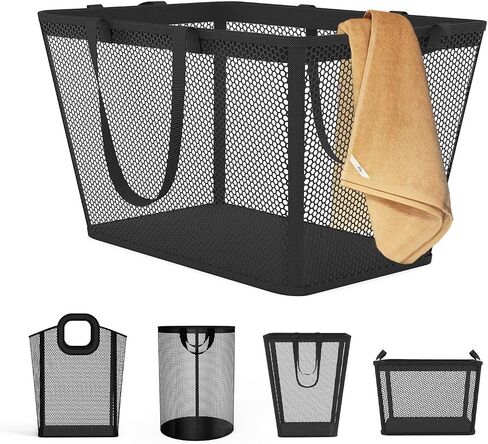 NPET 27L Laundry Basket Collapsible Laundry Hamper with PEVA Waterproof Material Clothes Bag Storage Basket Bin for Laundry,Bedroom and Domitory in Saudi Arabia