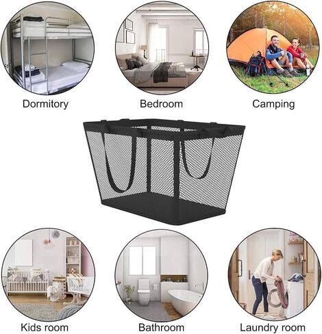 NPET 27L Laundry Basket Collapsible Laundry Hamper with PEVA Waterproof Material Clothes Bag Storage Basket Bin for Laundry,Bedroom and Domitory in Saudi Arabia