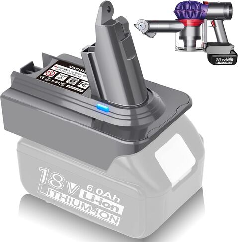 for V6 Battery Adapter for Dysn V6 Vacuum Cleaner, Convert Makita 18V Battery to Replace for Dysn V6 SV03 SV04 SV09 DC62 DC59 Animal Absolute Motorhead Battery in Saudi Arabia