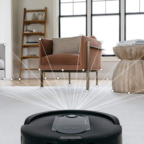 Shark IQ Robot RV1001 مكنسة روبوت يتم التحكم فيها عن طريق التطبيق مع واي فاي ورسم الخرائط المنزلية، شفط قوي لشعر الحيوانات الأليفة مع أليكسا (متجدد) in Saudi Arabia