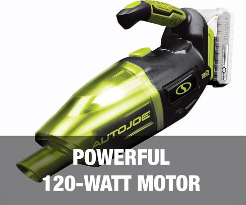 Auto Joe AJVAC-P1 24V Cordless Wet/Dry Handheld Vacuum w/5 Attachments, Bag, Kit (w/ 2-Ah Battery and Charger), Green in Saudi Arabia