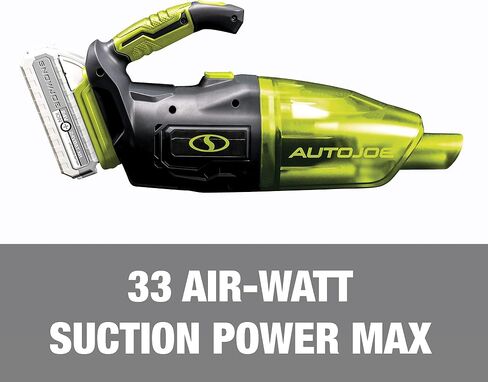 Auto Joe AJVAC-P1 24V Cordless Wet/Dry Handheld Vacuum w/5 Attachments, Bag, Kit (w/ 2-Ah Battery and Charger), Green in Saudi Arabia