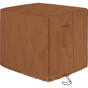 Yesland Central Air Conditioner Covers for Outside Units - AC Covers Water Resistant and Windproof Design AC Unit Cover - Universal Brown Winter AC Unit Cover (32''L x 32''W x 36''H) in Saudi Arabia