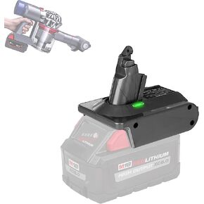 biuonga لـ Dyson V6 محول بطارية بديل لميلووكي 18 فولت M18 تحويل لـ Dyson DC62 DC59 DC58 SV03 SV04 SV09 V6 رأس محرك الحيوان V6 سليم V6 مطلق V6 مكنسة رقيق (محول فقط) in Kuwait