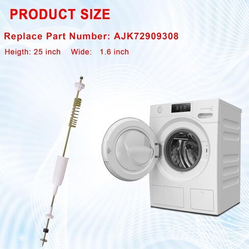 ترقية مجموعة قضيب تعليق الغسالة AJK72909308 4902EA1002F مع كوب من الشحوم المتوافق مع غسالات LG، بديل لـ 2758535، PS8749609، EAP8749609، AP5781940 in Kuwait