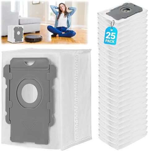 kancehinage 25 Pack Vacuum Bags Compatible with iRobot Roomba Bags i & s & j Series, Replacement for i3+(3550) i4+(4552) i6+(6550) i7+(7550) i7Plus j7+ i8+(8550) s9 s9+(9550) Automatic Dirt Disposal Bags, Effective Dust Filtration (25 pack) in Saudi Arabia