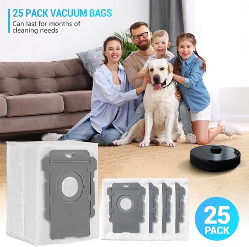 kancehinage 25 Pack Vacuum Bags Compatible with iRobot Roomba Bags i & s & j Series, Replacement for i3+(3550) i4+(4552) i6+(6550) i7+(7550) i7Plus j7+ i8+(8550) s9 s9+(9550) Automatic Dirt Disposal Bags, Effective Dust Filtration (25 pack) in Saudi Arabia