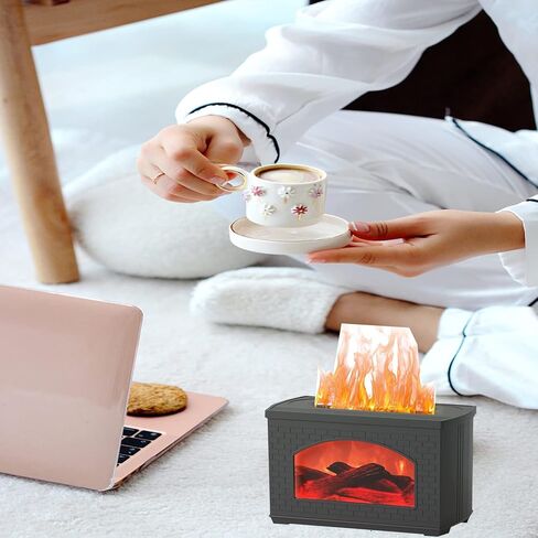 موزع روائح زيت اللهب لمحاكاة المدفأة، موزع مرطب رذاذ بارد سعة 270 مل من Ann Bully، موزع مرطب للزيوت العطرية، مرطب لغرفة النوم المكتبية in Kuwait