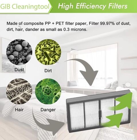 قطع غيار للمكنسة الكهربائية الروبوتية اي روبوت رومبا اس 9 (9150) اس 9 بلس اس 9 بلس (9550) اس سيريز (1 زوج من الفرش المطاطية متعددة الاسطح و8 فلاتر و8 فرش جانبية وادوات) in Kuwait